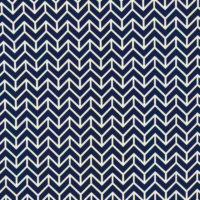 Schumacher Chevron Navy 176692 Indoor / Outdoor Prints and Wovens Collection Upholstery Fabric