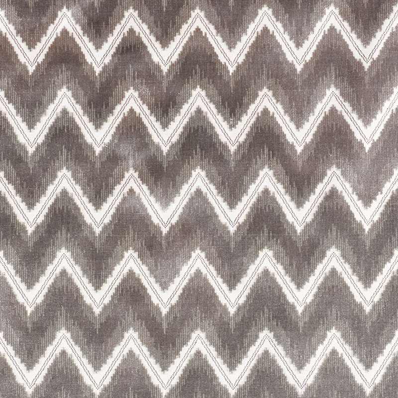 Schumacher Chevron Velvet Grey 72841 Cut and Patterned Velvets Collection Indoor Upholstery Fabric