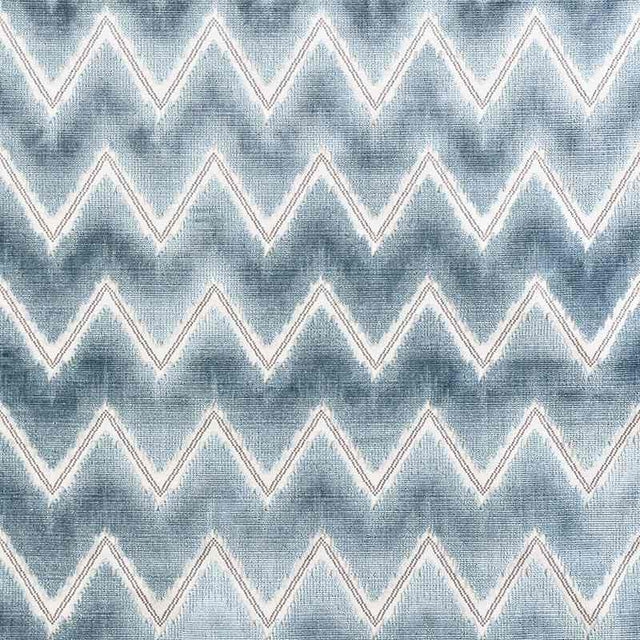 Schumacher Chevron Velvet Mineral 72842 Cut and Patterned Velvets Collection Indoor Upholstery Fabric