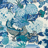 Schumacher Chiang Mai China Blue 177311 Indoor / Outdoor Prints and Wovens Collection Upholstery Fabric