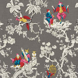 Schumacher Chinoiserie Moderne Graphite 177422 Schumacher Classics Collection Indoor Upholstery Fabric