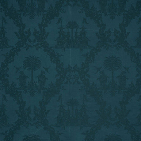 Schumacher Chinoiserie Royale Peacock 71830 Schumacher Classics Collection Indoor Upholstery Fabric
