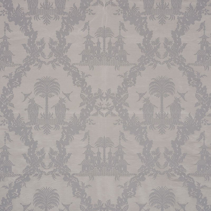 Schumacher Chinoiserie Royale Platinum 71831 Schumacher Classics Collection Indoor Upholstery Fabric