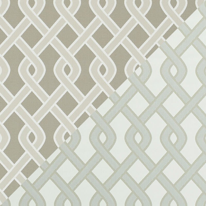 Schumacher Cleo Trellis Neutral 79572 Indoor / Outdoor Prints and Wovens Collection Upholstery Fabric