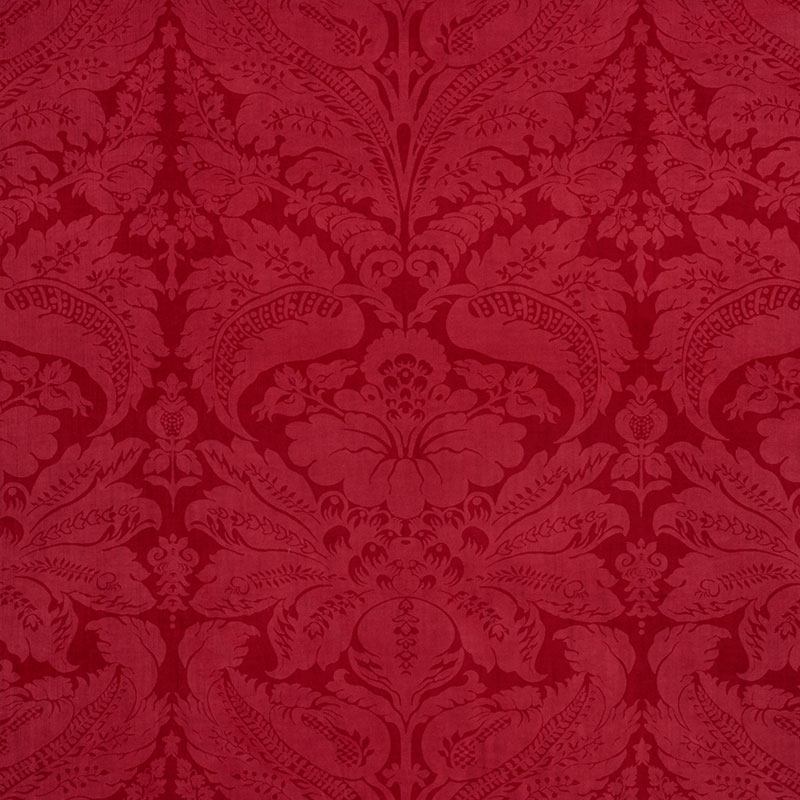 Schumacher Cordwain Velvet Red 73952 Cut and Patterned Velvets Collection Indoor Upholstery Fabric