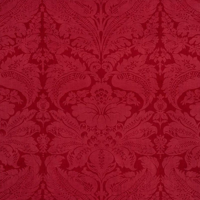 Schumacher Cordwain Velvet Red 73952 Cut and Patterned Velvets Collection Indoor Upholstery Fabric