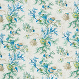 Schumacher Del Tesoro Blue and Green 178760 Schumacher Classics Collection Indoor Upholstery Fabric
