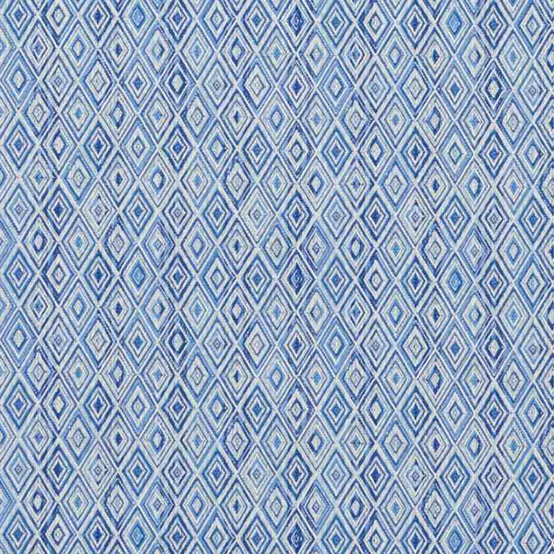 Schumacher Diamond Strie Blue 75921 Indoor / Outdoor Prints and Wovens Collection Upholstery Fabric