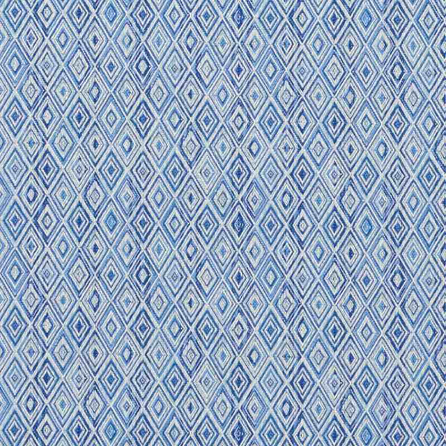 Schumacher Diamond Strie Blue 75921 Indoor / Outdoor Prints and Wovens Collection Upholstery Fabric