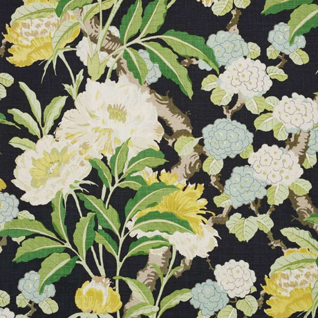 Schumacher Enchanted Garden Black 177391 Schumacher Classics Collection Indoor Upholstery Fabric