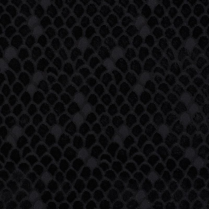 Schumacher Esther Velvet Onyx 72773 Cut and Patterned Velvets Collection Indoor Upholstery Fabric