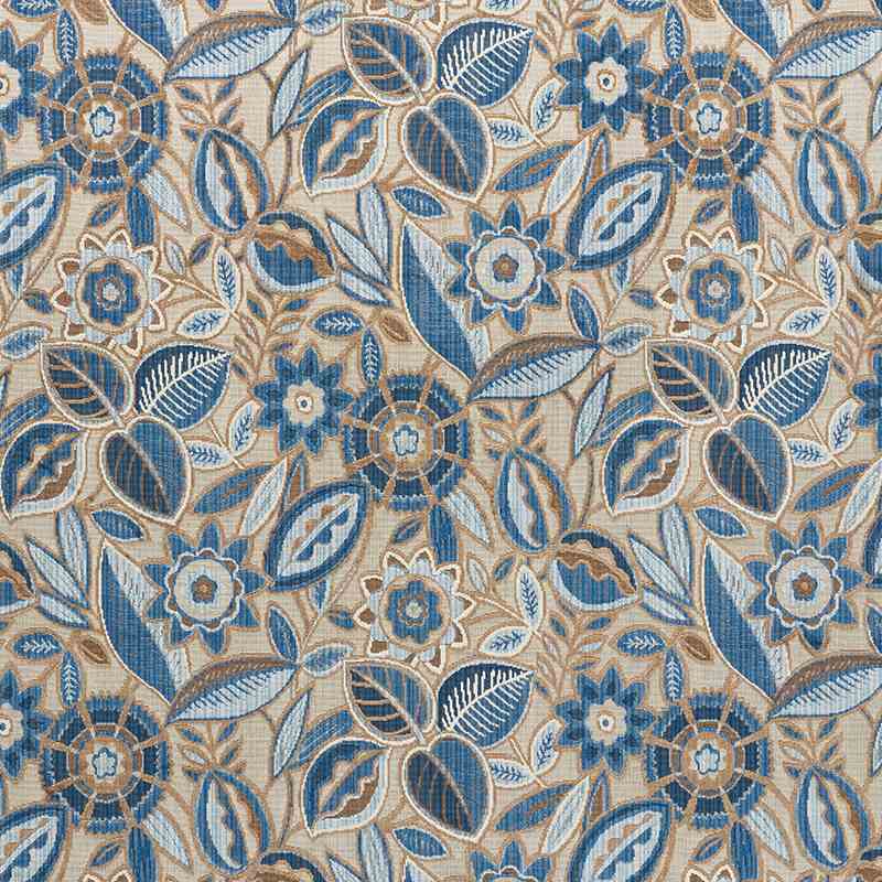 Schumacher Garland Velvet Blue 77761 Cut and Patterned Velvets Collection Indoor Upholstery Fabric