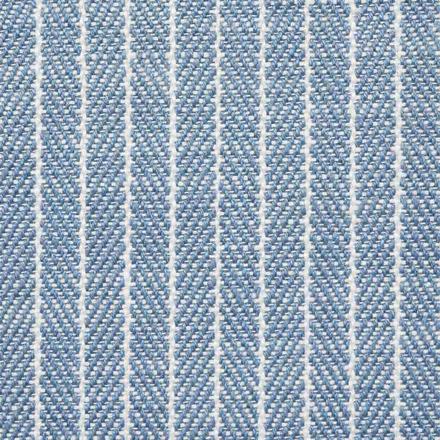 Schumacher Garter Stripe Sky 76671 Indoor / Outdoor Linen Collection Upholstery Fabric