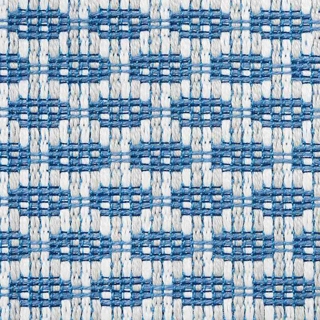 Schumacher Hickox Blue 76651 Indoor / Outdoor Linen Collection Upholstery Fabric
