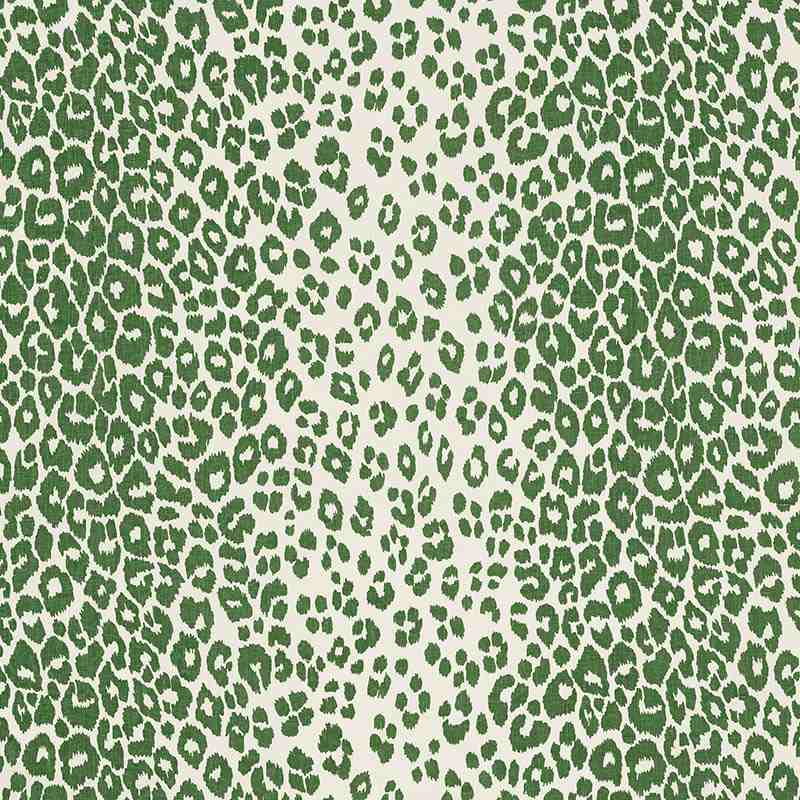 Schumacher Iconic Leopard Green 176452 Schumacher Classics Collection Indoor Upholstery Fabric