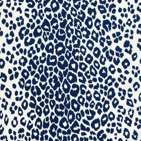 Schumacher Iconic Leopard Navy 177323 Indoor / Outdoor Prints and Wovens Collection Upholstery Fabric