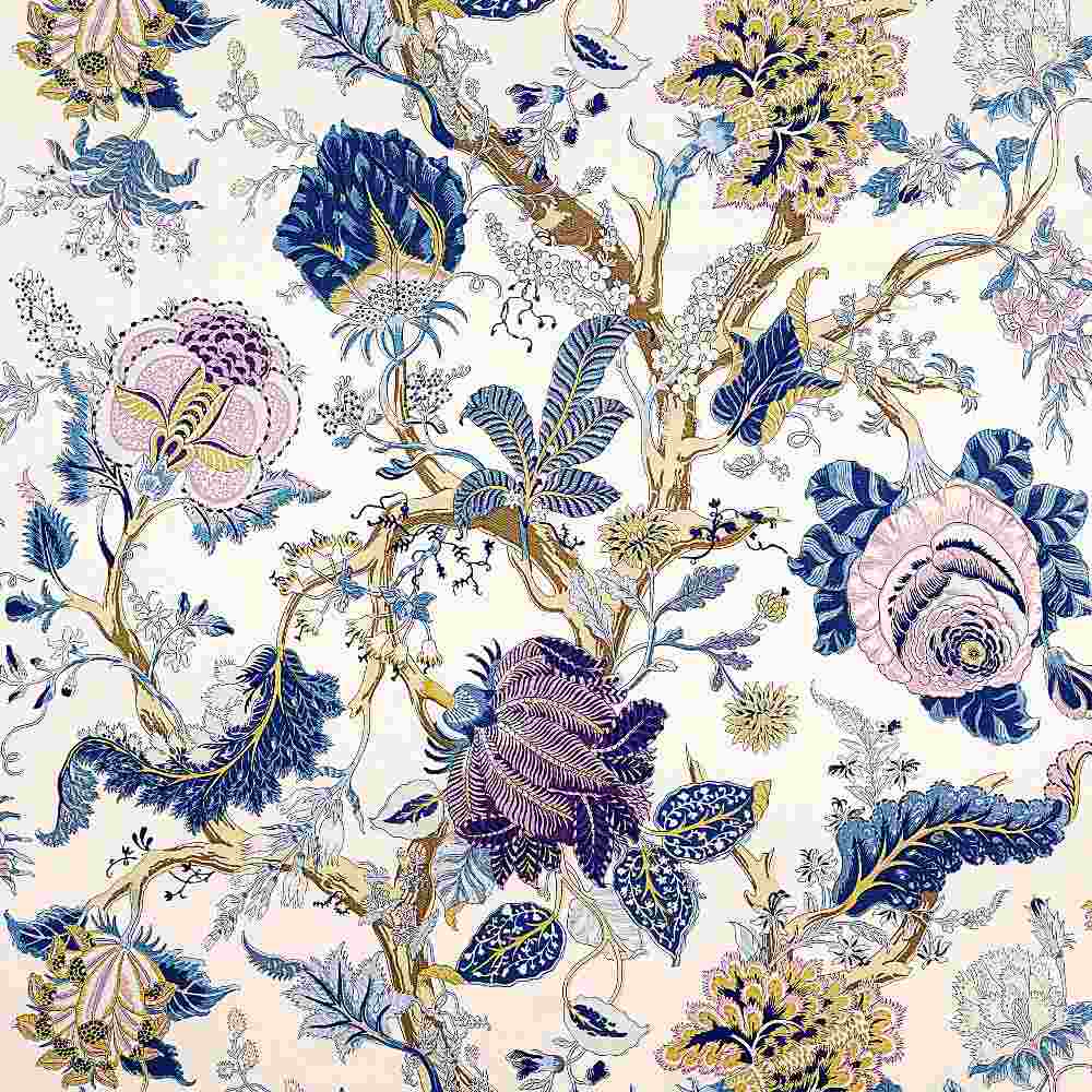 Schumacher Indian Arbre Hyacinth 175781 Schumacher Classics Collection Indoor Upholstery Fabric