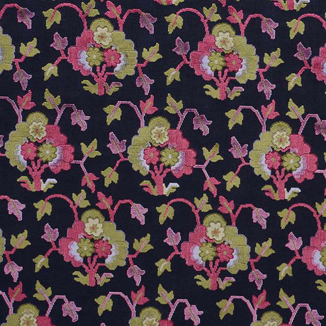Schumacher Jennie Velvet Midnight and Magenta 77740 Cut and Patterned Velvets Collection Indoor Upholstery Fabric
