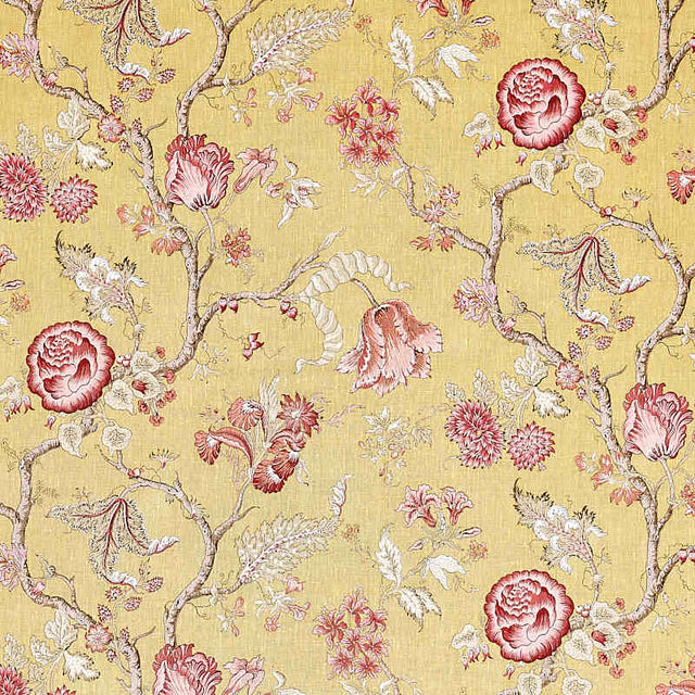 Schumacher Josephine Ochre 179650 Schumacher Classics Collection Indoor Upholstery Fabric