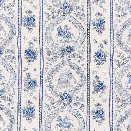 Schumacher Kandula Blues 176801 Schumacher Classics Collection Indoor Upholstery Fabric