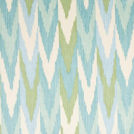 Schumacher Kashgar Velvet Ikat Mineral and Leaf 176103 Cut and Patterned Velvets Collection Indoor Upholstery Fabric