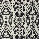 Schumacher Kiva Embroidered Ikat Raven 69482 Ikat Collection Indoor Upholstery Fabric