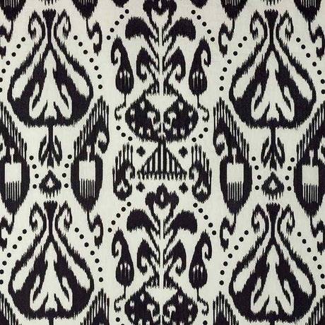 Schumacher Kiva Embroidered Ikat Raven 69482 Ikat Collection Indoor Upholstery Fabric