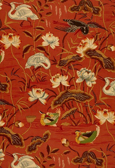 Schumacher Lotus Garden Lacquer 172930 Schumacher Classics Collection Indoor Upholstery Fabric