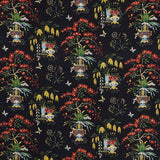 Schumacher Ming Vase Black 176730 Schumacher Classics Collection Indoor Upholstery Fabric