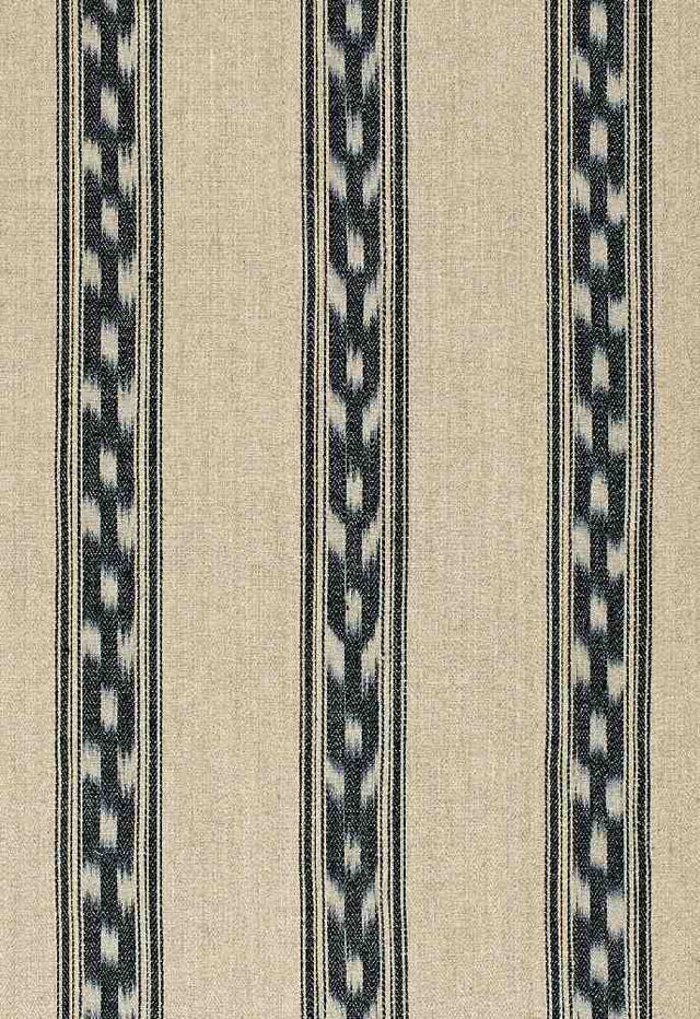 Schumacher Mojave Ikat Stripe Ebony 67510 Ikat Collection Indoor Upholstery Fabric