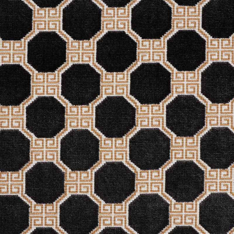 Schumacher Octavia Velvet Onyx 72795 Cut and Patterned Velvets Collection Indoor Upholstery Fabric