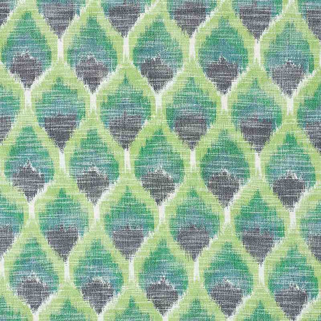Schumacher Odisha Ikat Greens 72640 Ikat Collection Indoor Upholstery Fabric
