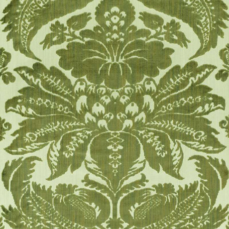 Schumacher Pavia Silk Velvet Olivine 73980 Cut and Patterned Velvets Collection Indoor Upholstery Fabric