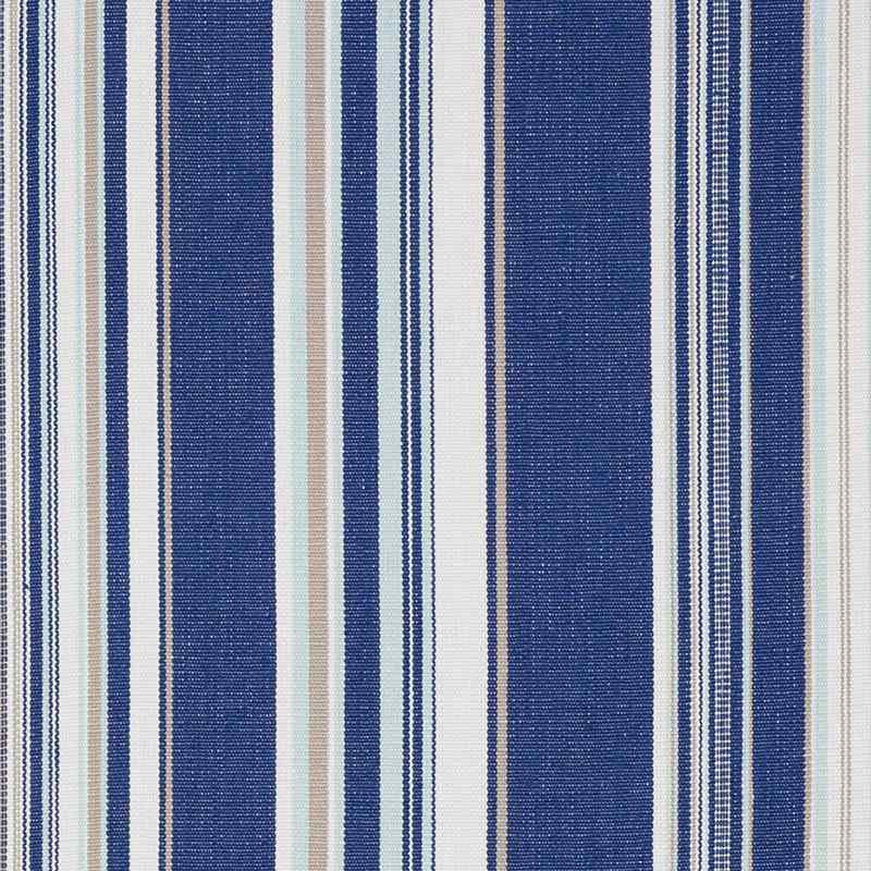 Schumacher Ponderosa Stripe Blue 76630 Indoor / Outdoor Linen Collection Upholstery Fabric
