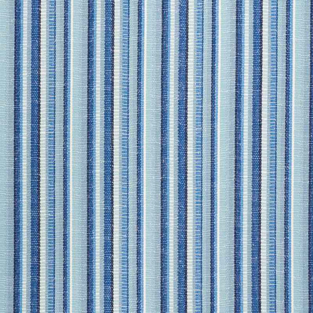 Schumacher Primavera Stripe Sea 73112 Indoor / Outdoor Prints and Wovens Collection Upholstery Fabric
