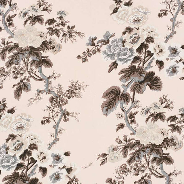 Schumacher Pyne Hollyhock Blush 174454 Schumacher Classics Collection Indoor Upholstery Fabric