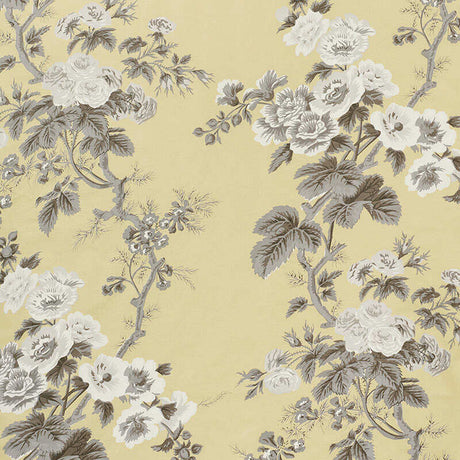 Schumacher Pyne Hollyhock Buttercup 174456 Schumacher Classics Collection Indoor Upholstery Fabric