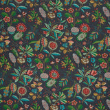 Schumacher Roca Redonda Carbon and Multi 178772 Schumacher Classics Collection Indoor Upholstery Fabric