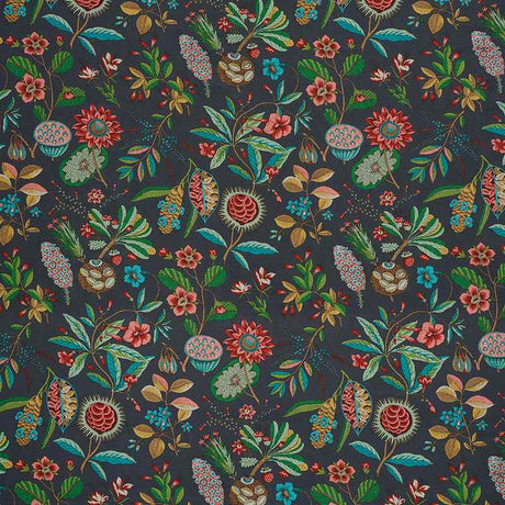 Schumacher Roca Redonda Carbon and Multi 178772 Schumacher Classics Collection Indoor Upholstery Fabric