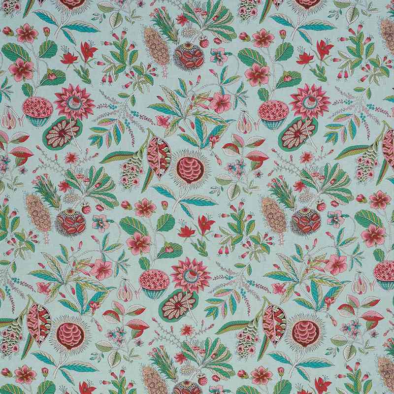 Schumacher Roca Redonda Mineral and Pink 178770 Schumacher Classics Collection Indoor Upholstery Fabric