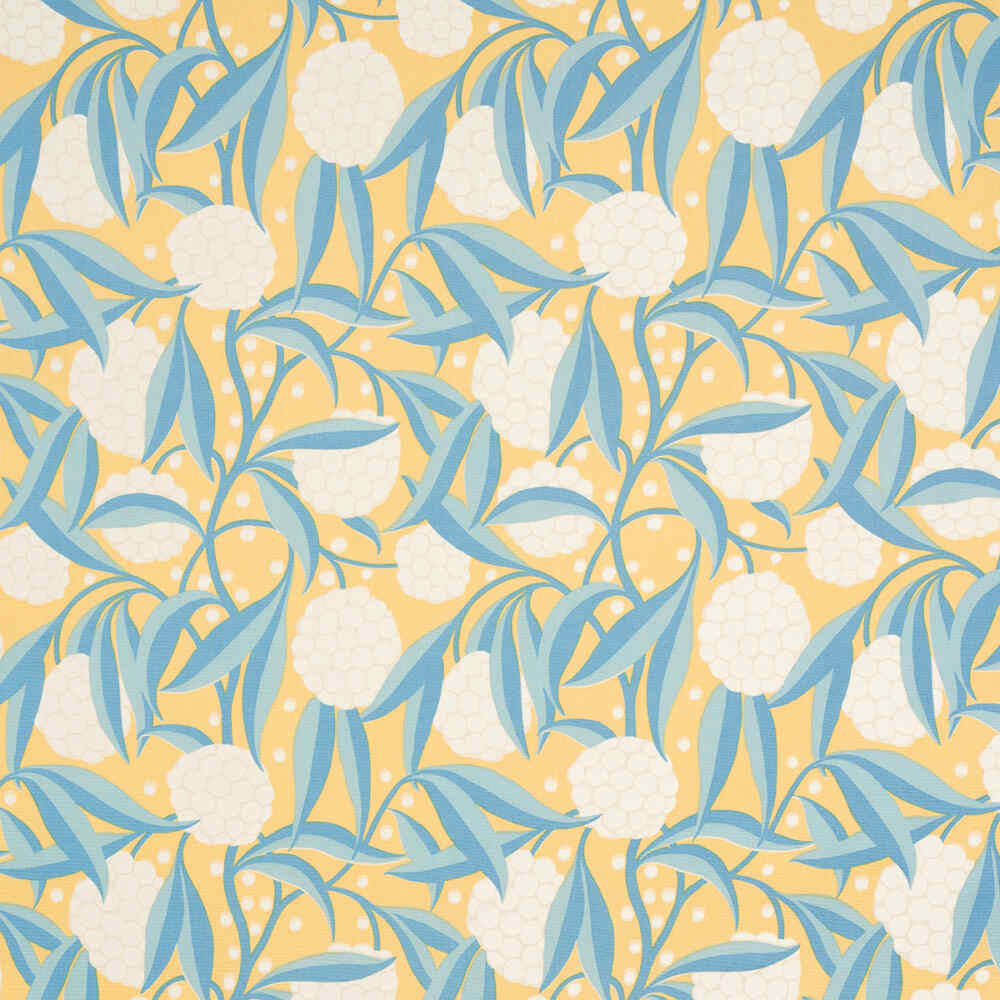 Schumacher Rubus Cotton Linen Yellow 180072 Moon River Collection Indoor Upholstery Fabric