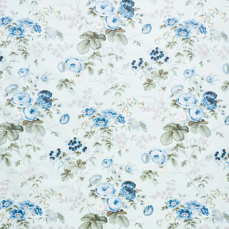 Schumacher Salisbury Chintz Celadon 178150 Schumacher Classics Collection Indoor Upholstery Fabric