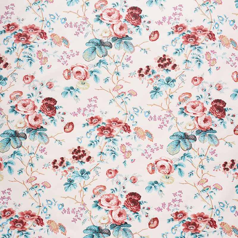 Schumacher Salisbury Chintz Rose 178152 Schumacher Classics Collection Indoor Upholstery Fabric