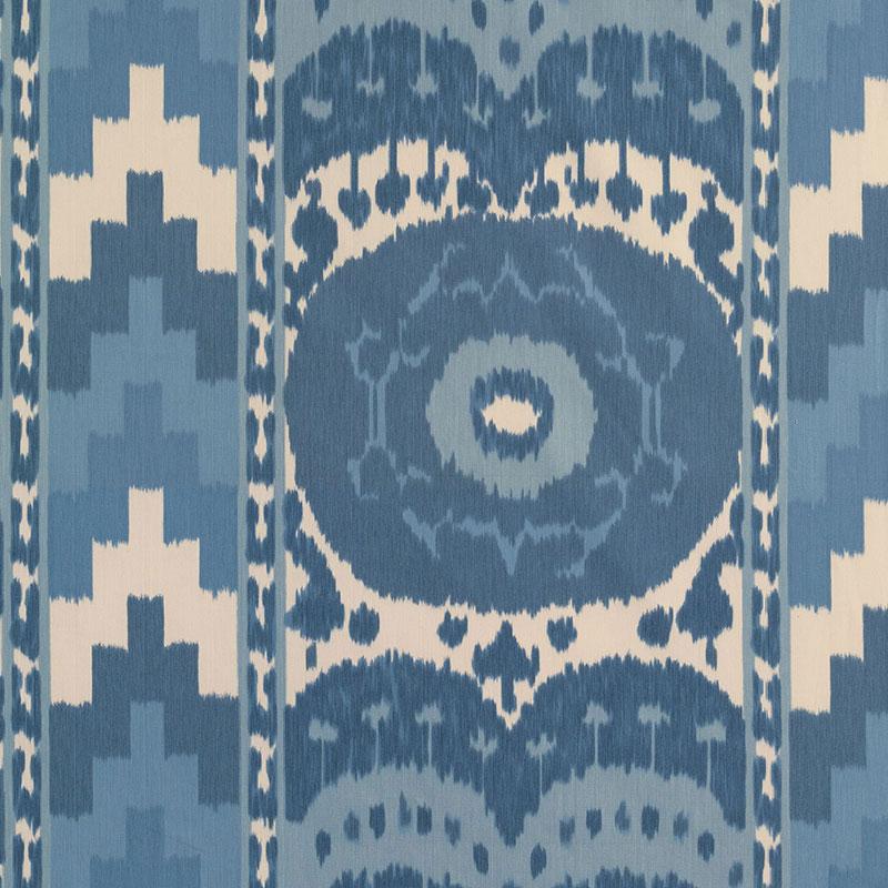Schumacher Samarkand Ikat II Porcelain 176062 Ikat Collection Indoor Upholstery Fabric