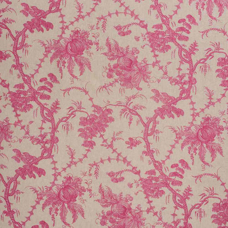 Schumacher San Cristobal Toile Magenta 178730 Schumacher Classics Collection Indoor Upholstery Fabric