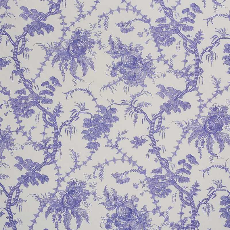 Schumacher San Cristobal Toile Purple 178732 Schumacher Classics Collection Indoor Upholstery Fabric