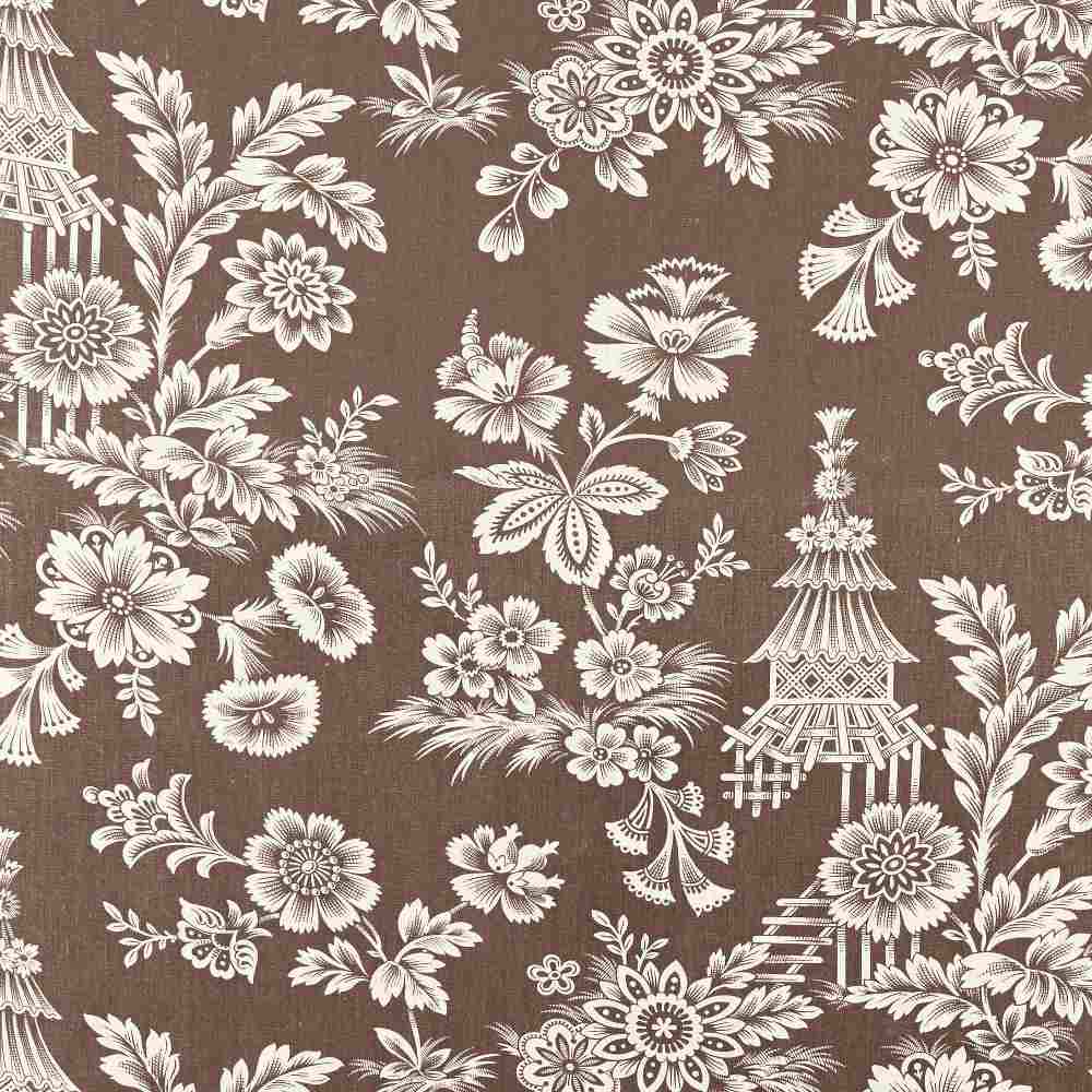 Schumacher Song Garden Cocoa 175753 Schumacher Classics Collection Indoor Upholstery Fabric