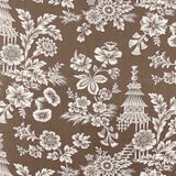 Schumacher Song Garden Cocoa 175753 Schumacher Classics Collection Indoor Upholstery Fabric