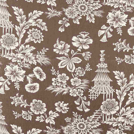 Schumacher Song Garden Cocoa 175753 Schumacher Classics Collection Indoor Upholstery Fabric