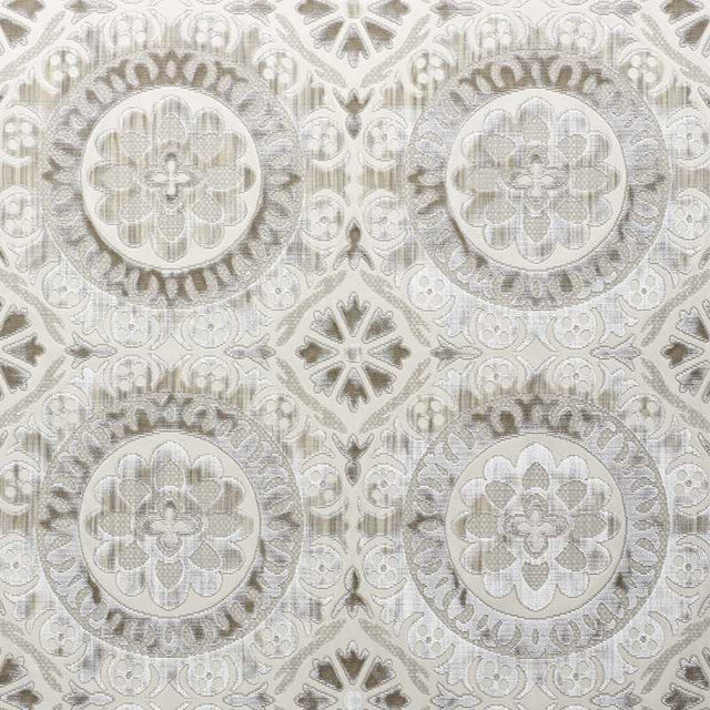 Schumacher Suzani Strie Velvet Pearl 77642 Cut and Patterned Velvets Collection Indoor Upholstery Fabric